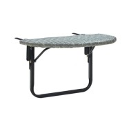 Table de balcon Gris 60x60x40 cm Résine tressée