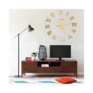 Horloge murale 3D Design moderne Doré 100 cm XXL