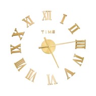 Horloge murale 3D Design moderne Doré 100 cm XXL