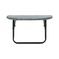 Table de balcon Gris 60x60x40 cm Résine tressée