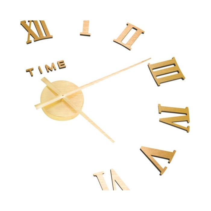 Horloge murale 3D Design moderne Doré 100 cm XXL