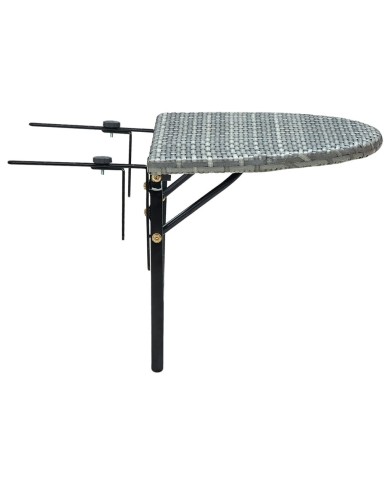 Table de balcon Gris 60x60x40 cm Résine tressée