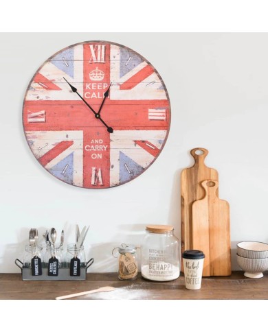Horloge murale vintage Royaume-Uni 60 cm