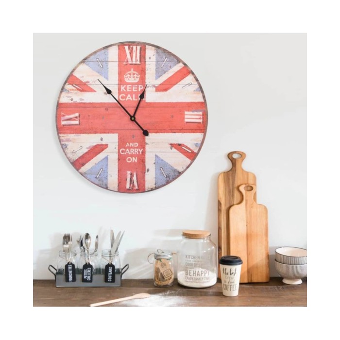 Horloge murale vintage Royaume-Uni 60 cm