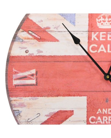 Horloge murale vintage Royaume-Uni 60 cm