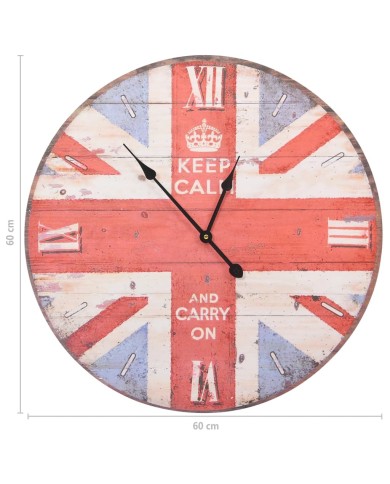 Horloge murale vintage Royaume-Uni 60 cm