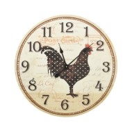 325184 Wall Clock with Chicken Design Multicolour 60 cm MDF