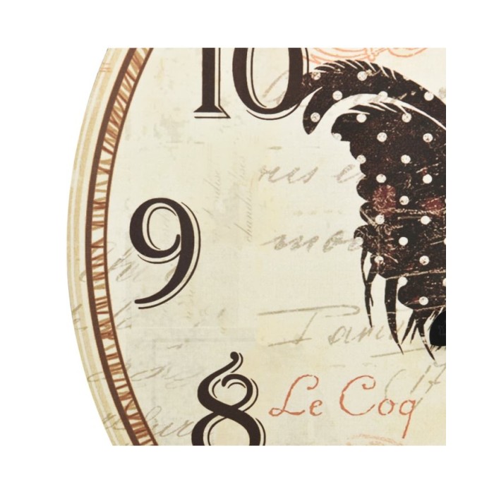 325184 Wall Clock with Chicken Design Multicolour 60 cm MDF