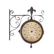 Esschert Design Horloge de station avec thermomètre TF005