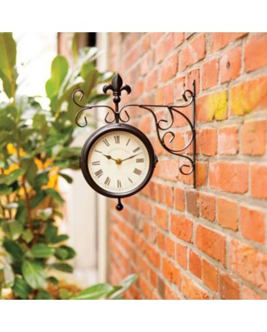 Esschert Design Horloge de station avec thermomètre TF005