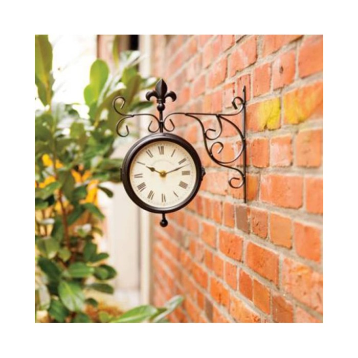 Esschert Design Horloge de station avec thermomètre TF005