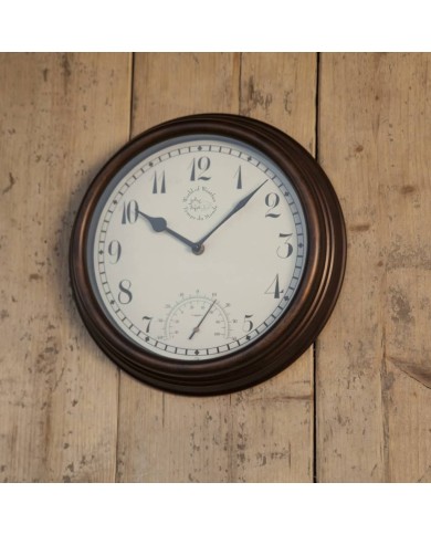 Esschert Design Horloge de station avec thermomètre 30,5 cm TF007