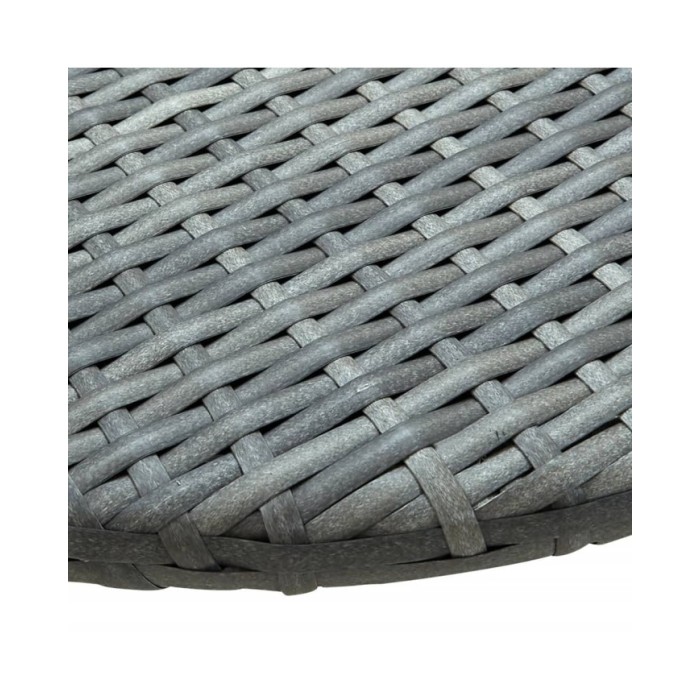 Table de balcon Gris 60x60x40 cm Résine tressée