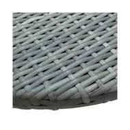 Table de balcon Gris 60x60x40 cm Résine tressée