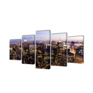 Set de toiles murales imprimées Horizon de New York vu du ciel