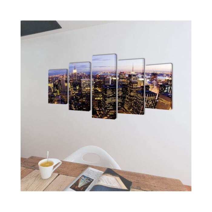 Set de toiles murales imprimées Horizon de New York vu du ciel