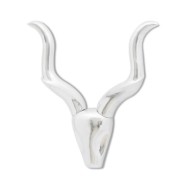 Décoration murale en forme de tête de gazelle en aluminium Argent 50cm