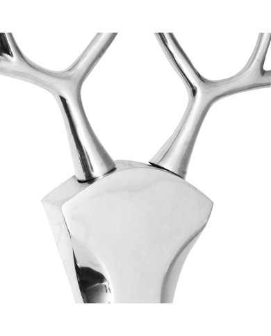 Décoration murale en forme de tête de cerf Aluminium Argenté