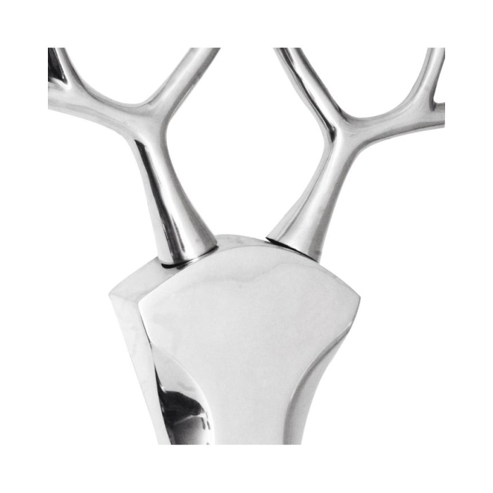 Décoration murale en forme de tête de cerf Aluminium Argenté