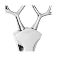 Décoration murale en forme de tête de cerf Aluminium Argenté