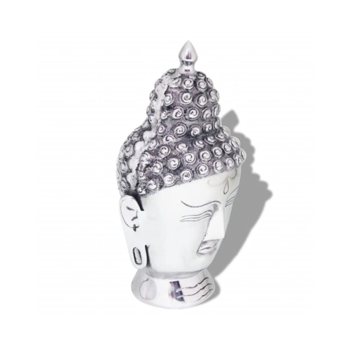 Décoration murale en forme de tête de Bouddha Aluminium Argenté