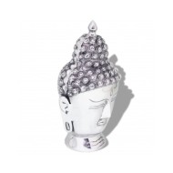 Décoration murale en forme de tête de Bouddha Aluminium Argenté
