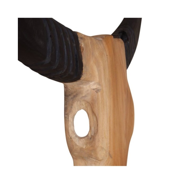 Crâne de taureau mural Teck 69 x 6 x 60 cm