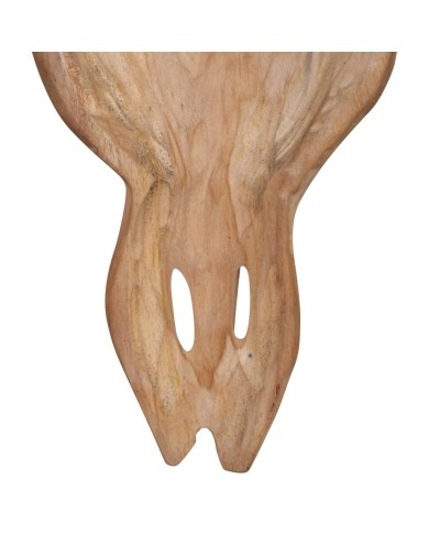 Crâne de taureau mural Teck 69 x 6 x 60 cm