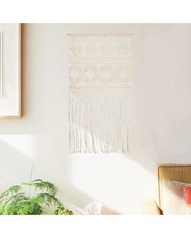 Cintre mural en macramé 40x80 cm Coton