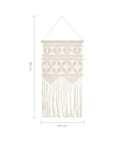 Cintre mural en macramé 40x80 cm Coton