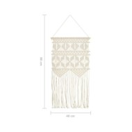 Cintre mural en macramé 40x80 cm Coton