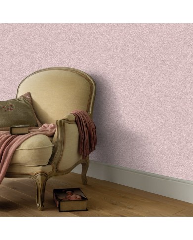 Rouleaux de papier peint Non tissé 4 pcs Rose chatoyant uni