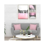 Papier peint 3D autoadhésif Briques 10 pcs Blanc