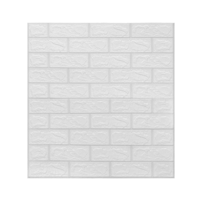 Papier peint 3D autoadhésif Briques 10 pcs Blanc