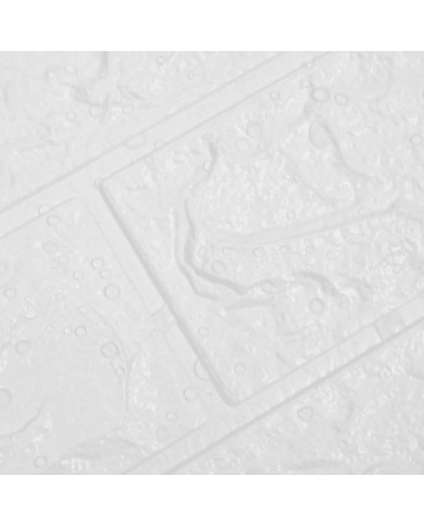 Papier peint 3D autoadhésif Briques 10 pcs Blanc