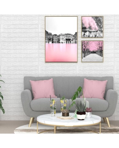 Papier peint 3D autoadhésif Briques 20 pcs Blanc