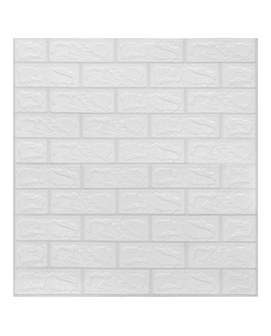 Papier peint 3D autoadhésif Briques 20 pcs Blanc