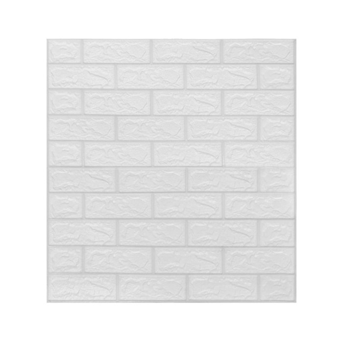 Papier peint 3D autoadhésif Briques 20 pcs Blanc