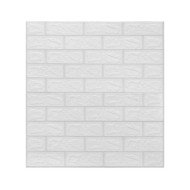 Papier peint 3D autoadhésif Briques 20 pcs Blanc