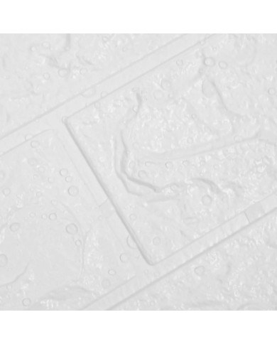 Papier peint 3D autoadhésif Briques 20 pcs Blanc
