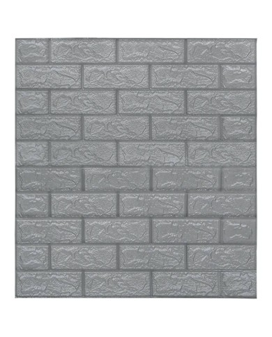 Papier peint 3D autoadhésif Briques 10 pcs Anthracite