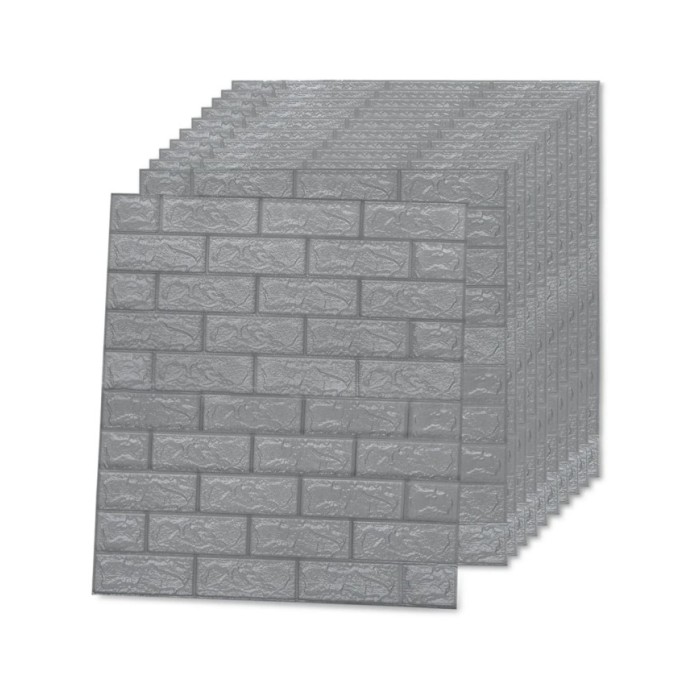 Papier peint 3D autoadhésif Briques 10 pcs Anthracite
