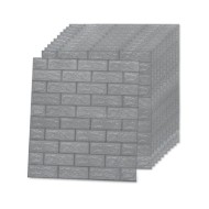 Papier peint 3D autoadhésif Briques 10 pcs Anthracite