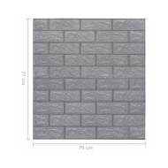 Papier peint 3D autoadhésif Briques 10 pcs Anthracite