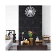Papier peint 3D autoadhésif Briques 10 pcs Noir