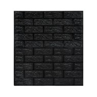 Papier peint 3D autoadhésif Briques 10 pcs Noir