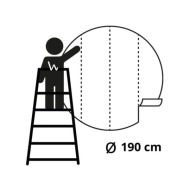 WallArt Papier peint cercle Skyline with Junk Boat 190 cm