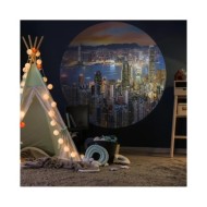 WallArt Papier peint cercle Skyline by Night 142,5 cm
