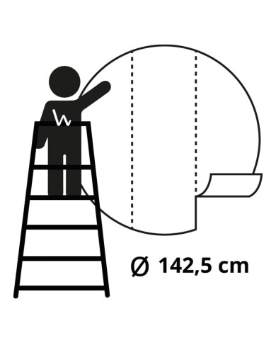 WallArt Papier peint cercle Skyline by Night 142,5 cm