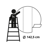 WallArt Papier peint cercle Skyline by Night 142,5 cm